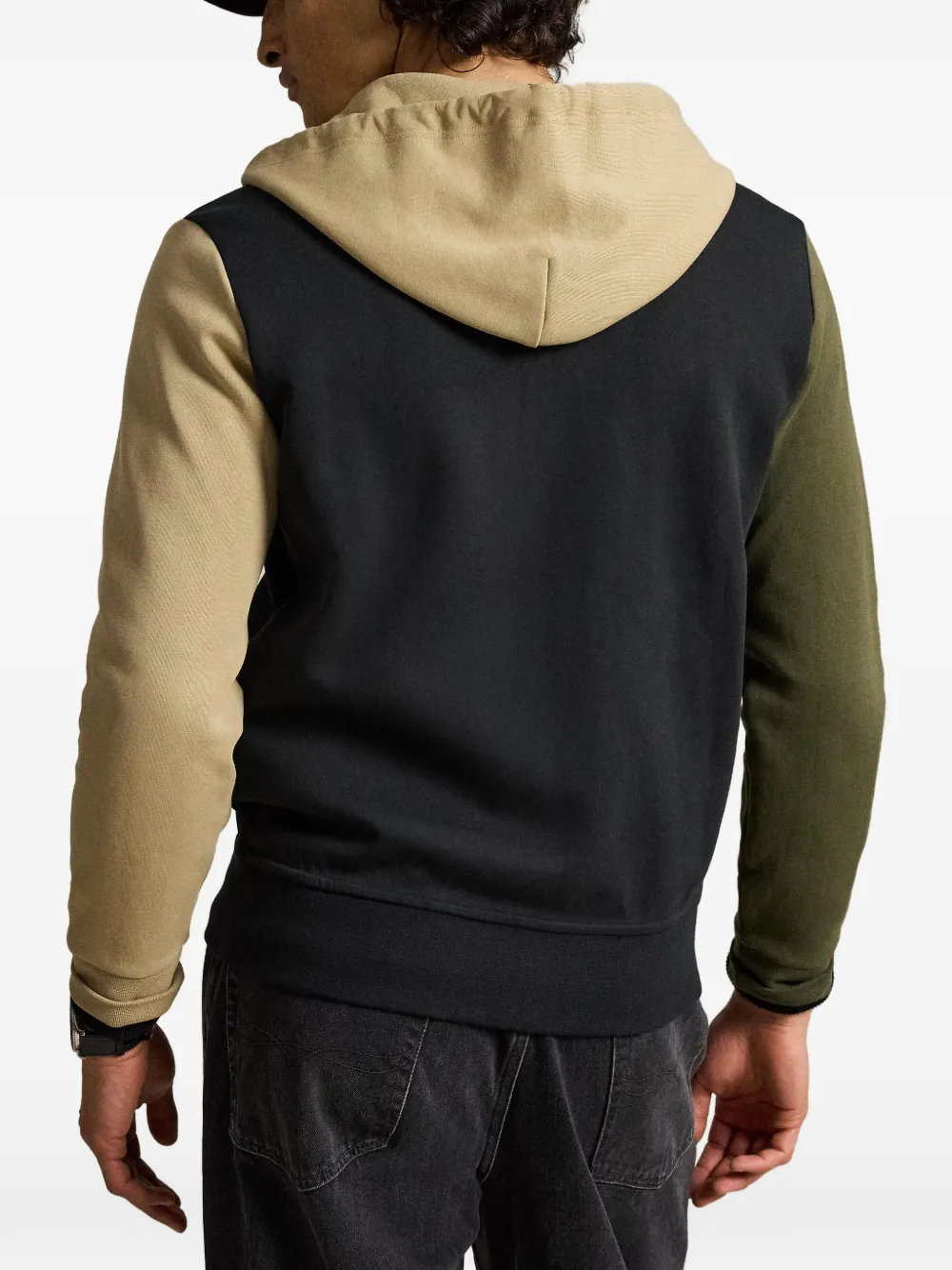 Polo Ralph Lauren Hoodie met geborduurd logo en colourblocking Zwart