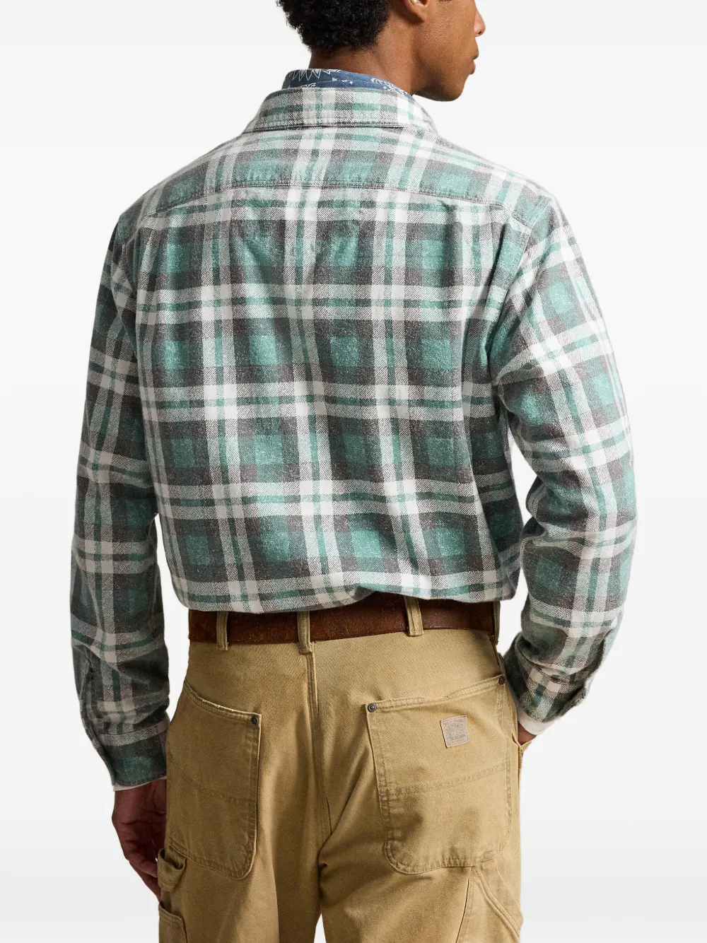 Polo Ralph Lauren Geruit flanellen workshirt met klassieke pasvorm Groen