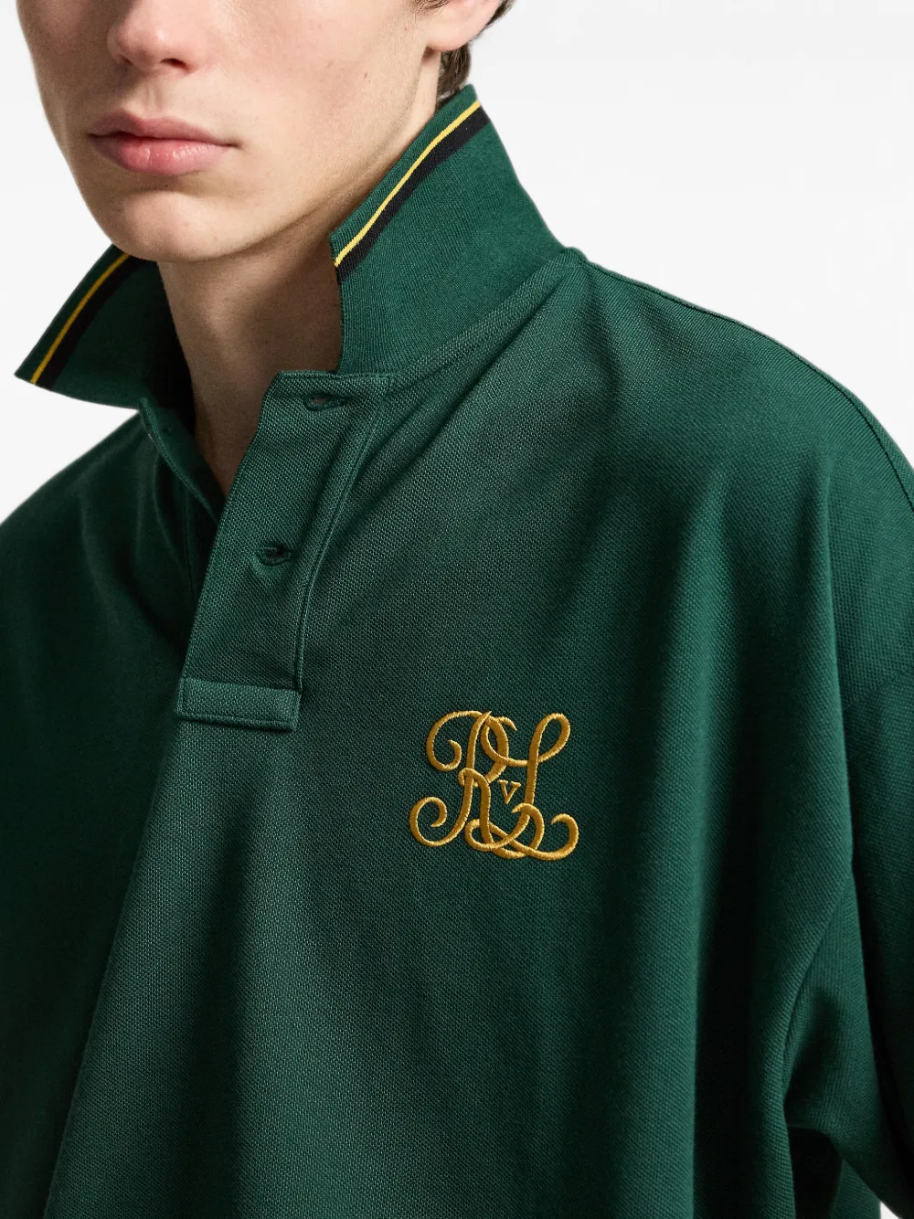 Polo Ralph Lauren Ruimvallend poloshirt met mesh Groen