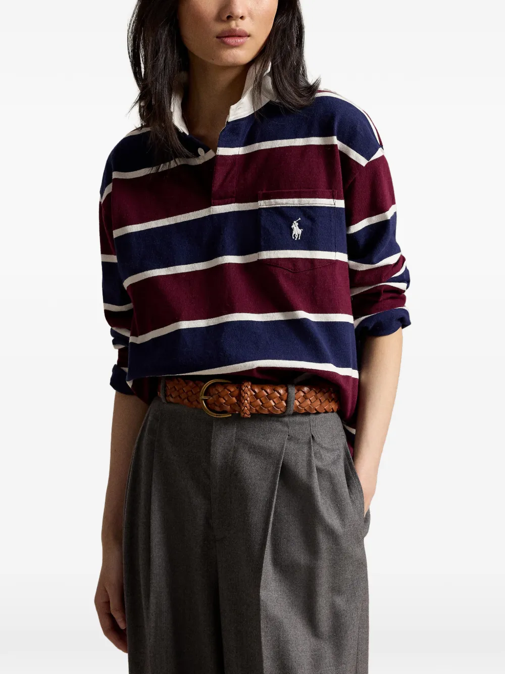 Polo Ralph Lauren Gestreepte polotop Rood