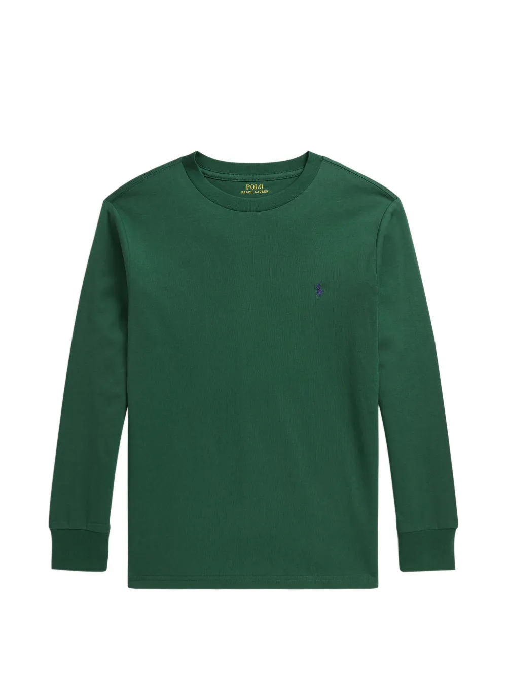 POLO RALPH LAUREN KIDS T-shirt a maniche lunghe con ricamo Polo Pony - Verde