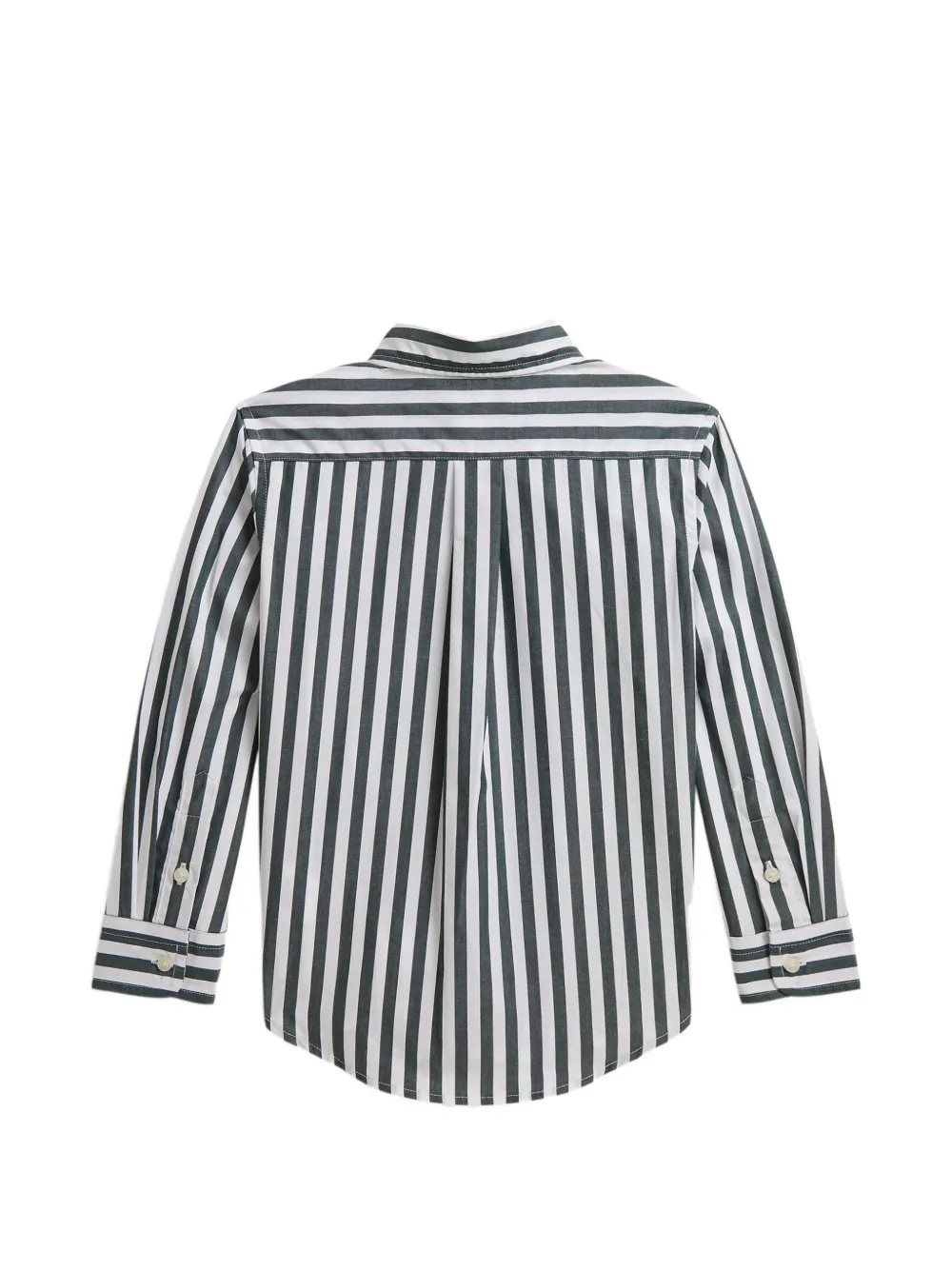 POLO RALPH LAUREN KIDS Gestreept katoenen shirt Groen