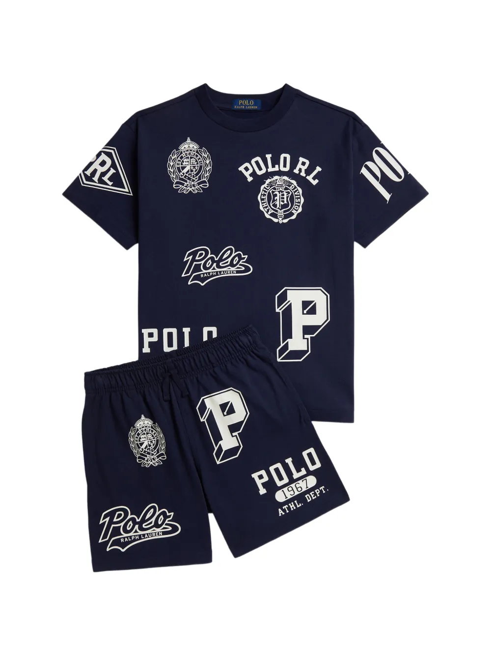 POLO RALPH LAUREN KIDS Big Fit T-shirt met logo-print Blauw