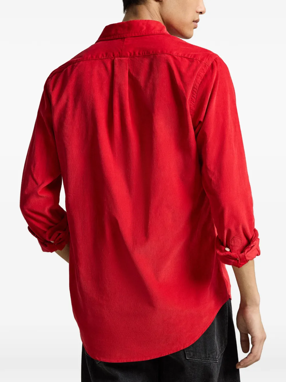 Polo Ralph Lauren Custom Fit ribfluwelen overhemd Rood