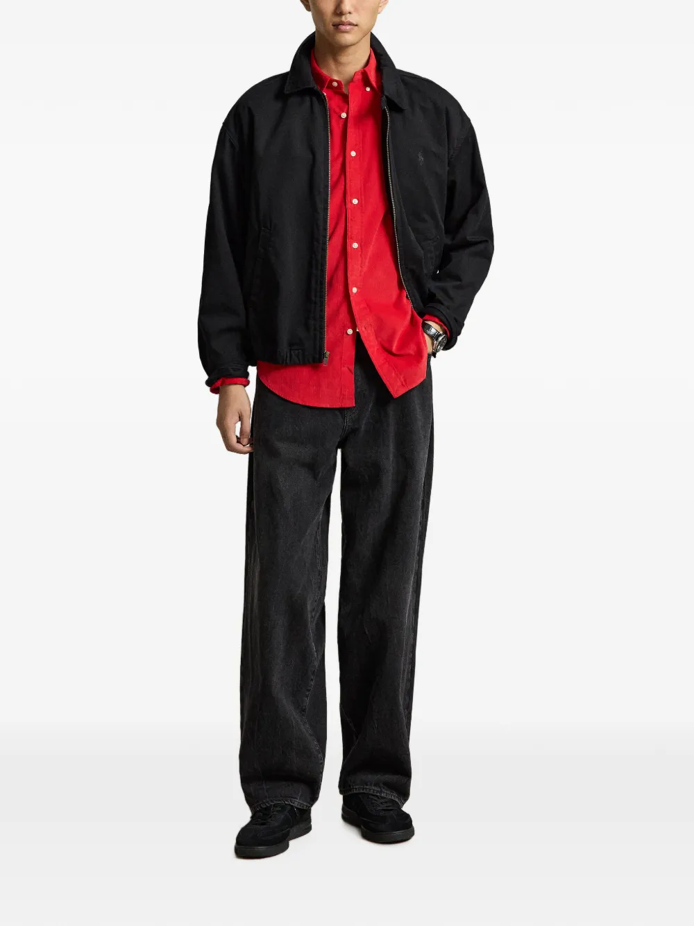 Polo Ralph Lauren Custom Fit ribfluwelen overhemd Rood