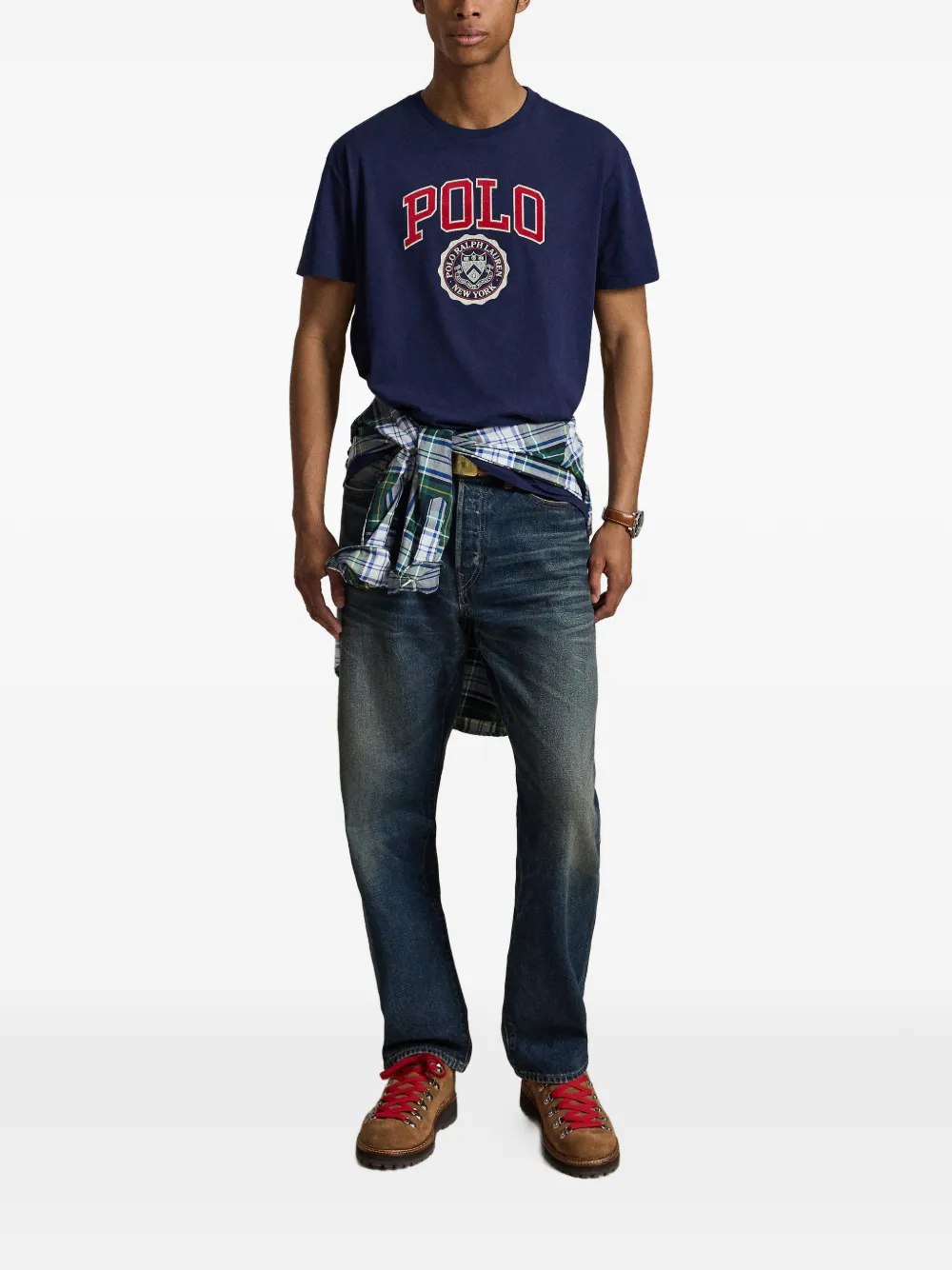Polo Ralph Lauren Gesmockt T-shirt met logoprint Blauw