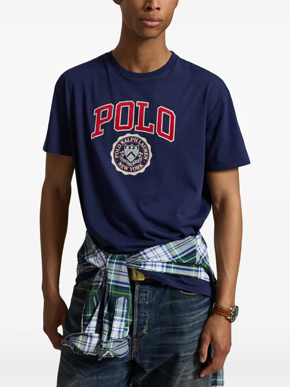 Polo Ralph Lauren Gesmockt T-shirt met logoprint Blauw