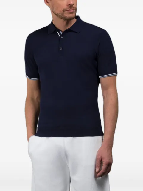 Moorer Adolfo-Cre button-fastening polo shirt