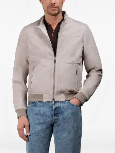 Moorer Maurilio-Cpf zip suede jacket