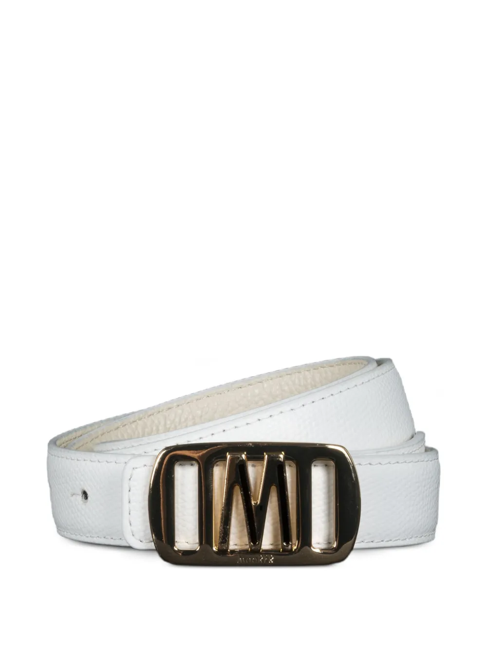 Moorer Hepsie reversible two-tone leather belt - White