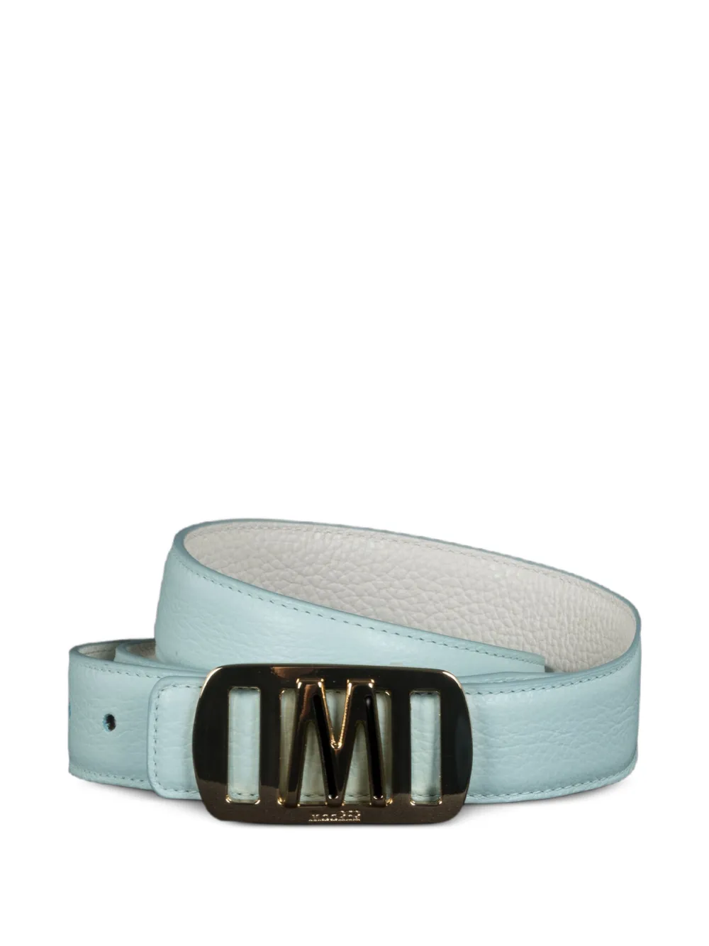 Moorer Hepsie reversible rectangular-buckle leather belt - Blue
