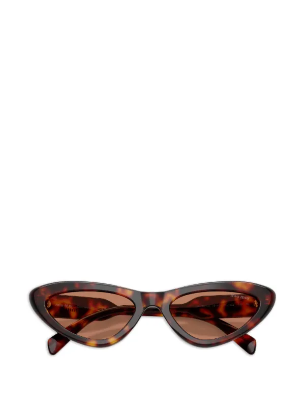 Miu Miu Eyewear cat-eye Frame Sunglasses | Brown | FARFETCH JO