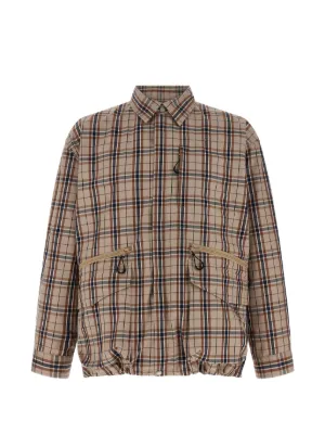 Comme Des Garçons Homme Zipped Checked Jacket | Neutrals | FARFETCH