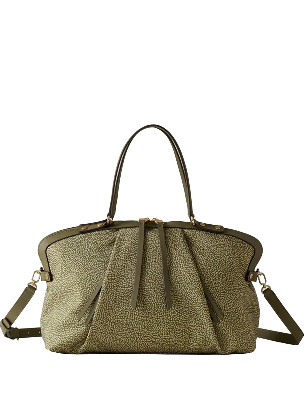 Borbonese Medium Frame Tote Bag In Green