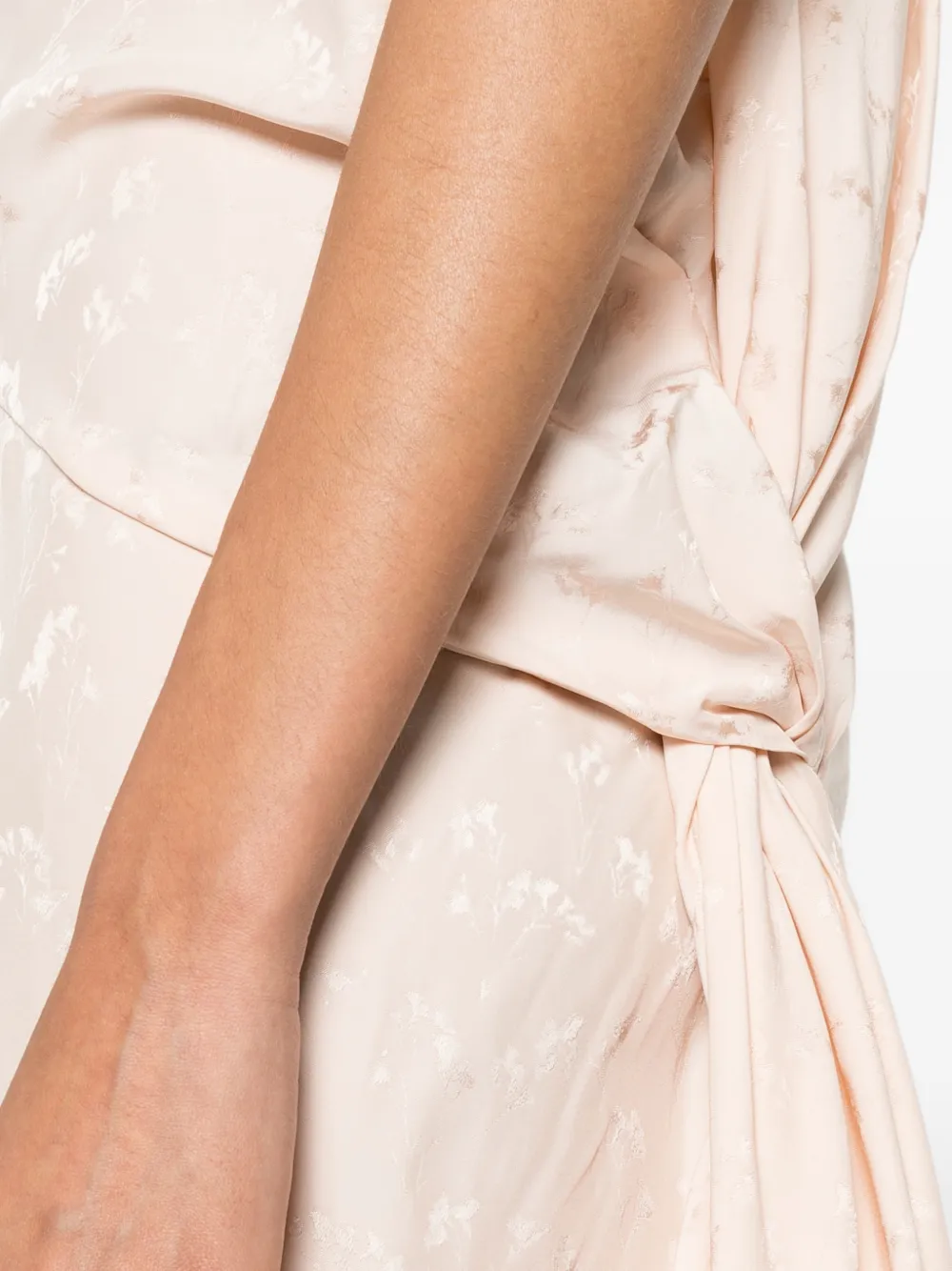 Victoria Beckham Posy maxi-jurk met lage hals Beige