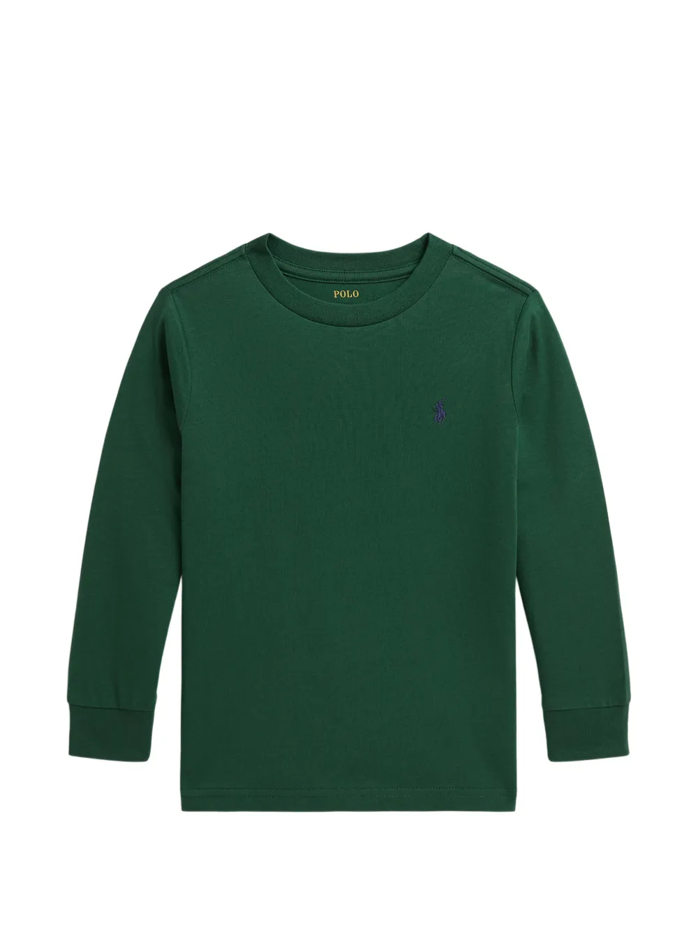 POLO RALPH LAUREN KIDS T-shirt a maniche lunghe con ricamo Polo Pony - Verde