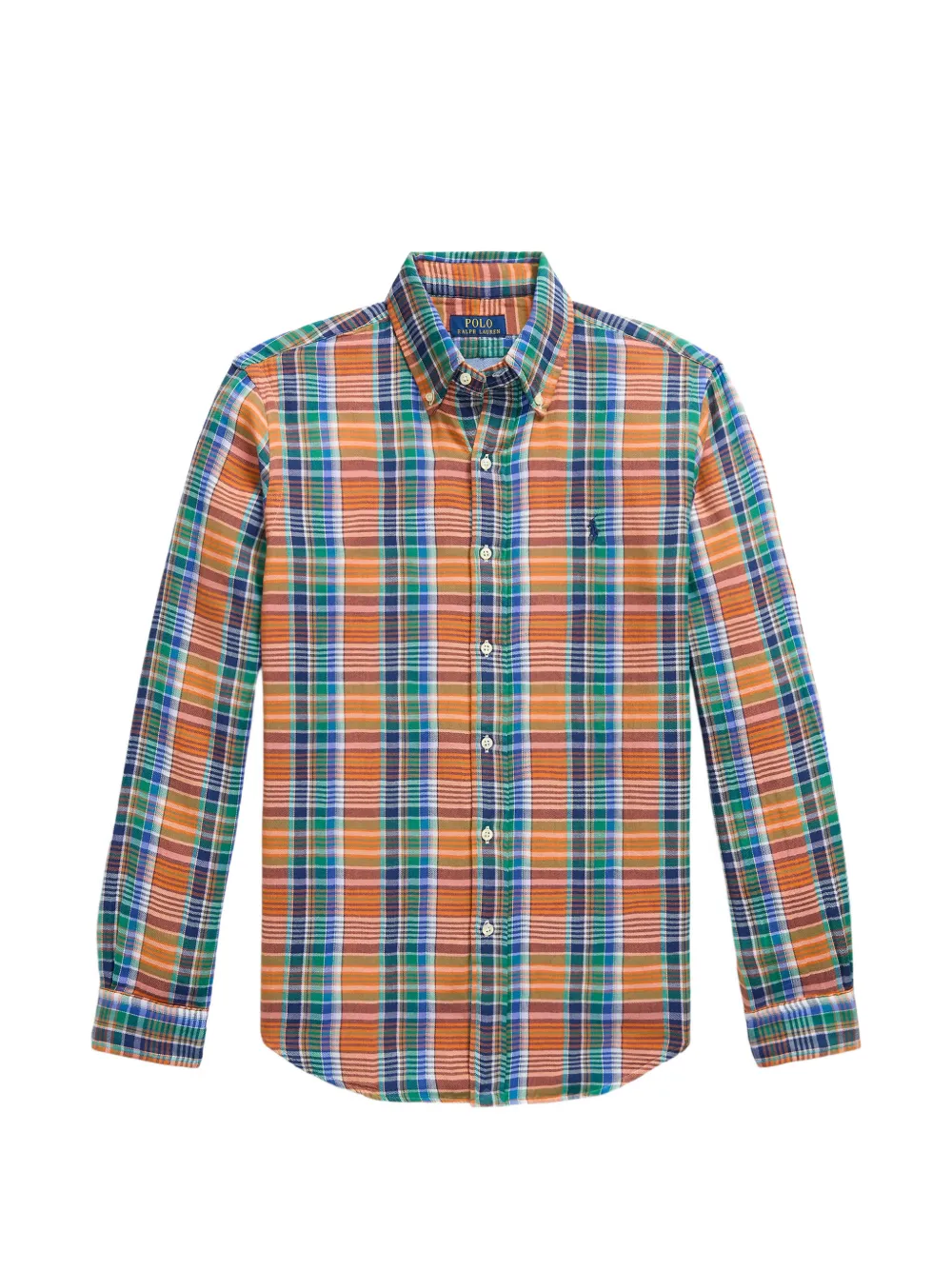 Polo Ralph Lauren Custom Fit plaid double-faced shirt - Arancione