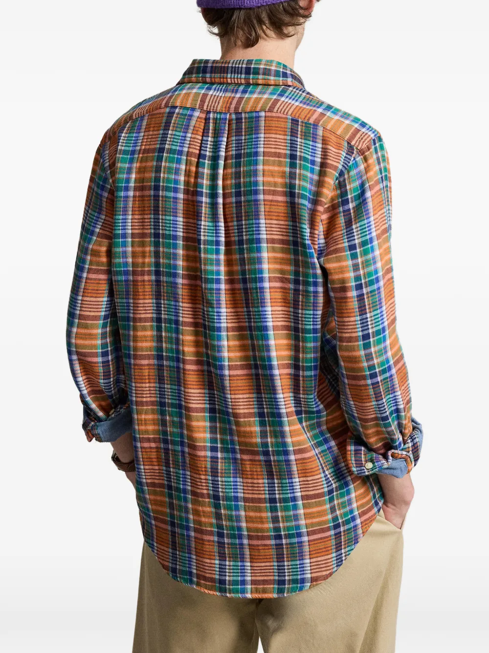 Polo Ralph Lauren Custom Fit geruit overhemd Oranje