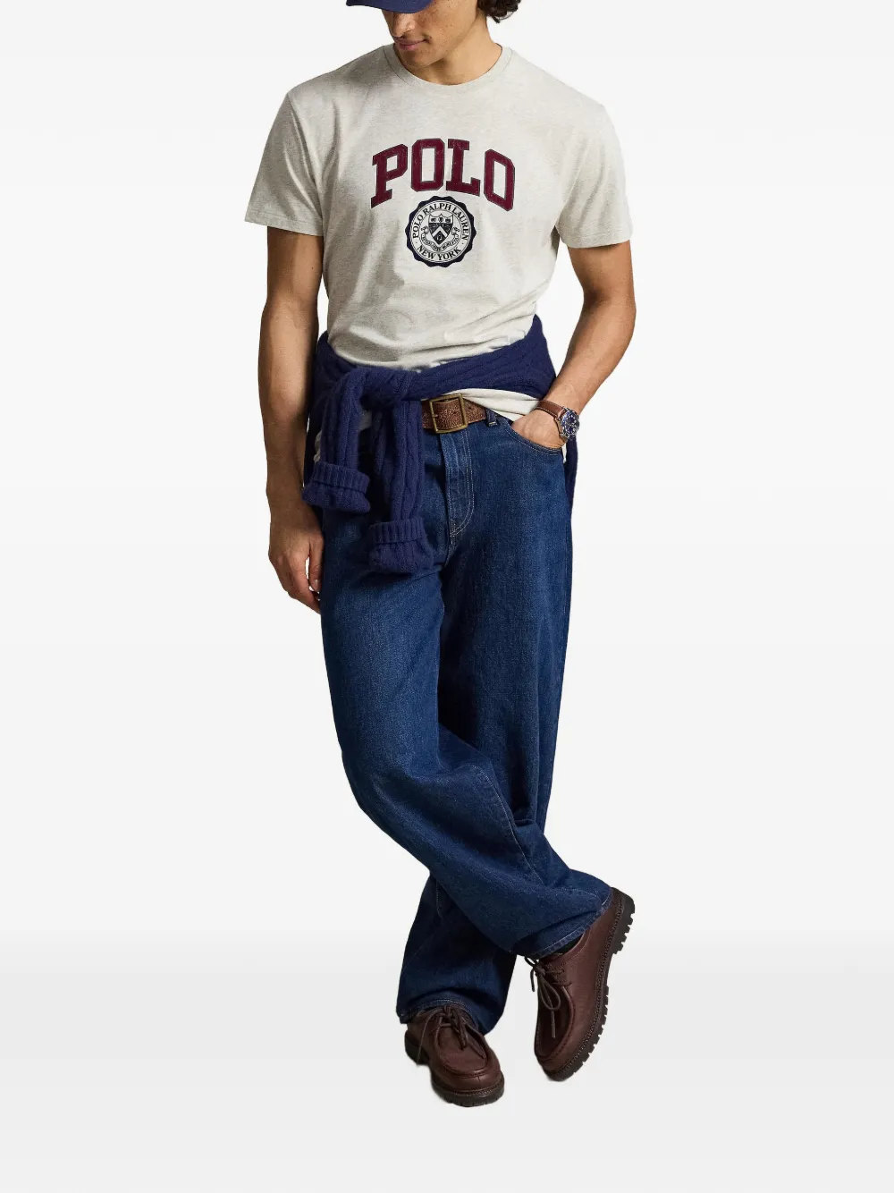 Polo Ralph Lauren Slim-fit T-shirt met logo Grijs