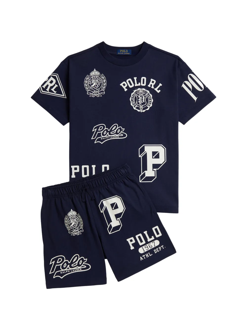 POLO RALPH LAUREN KIDS Shorts met logoprint Blauw
