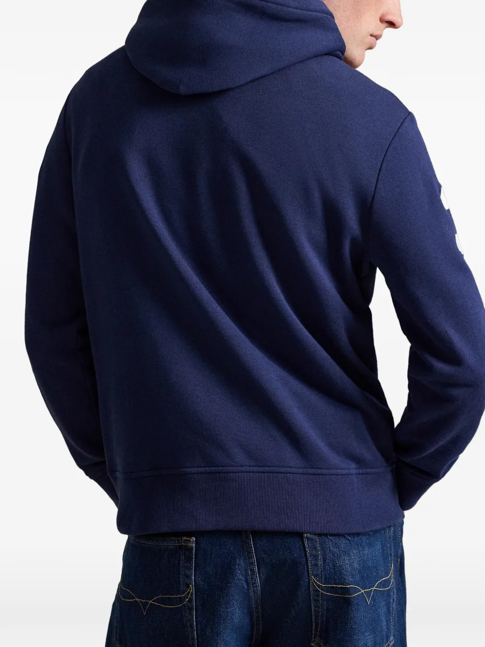 Polo Ralph Lauren Hoodie met geborduurd logo en sjerpdetail Blauw