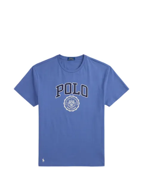 Polo Ralph Lauren logo-flocked crest-print T-shirt