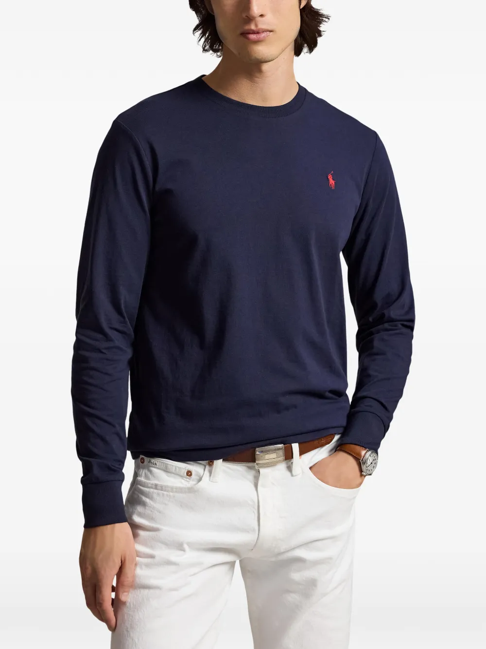 Polo Ralph Lauren Custom Slim Fit jersey T-shirt Blauw