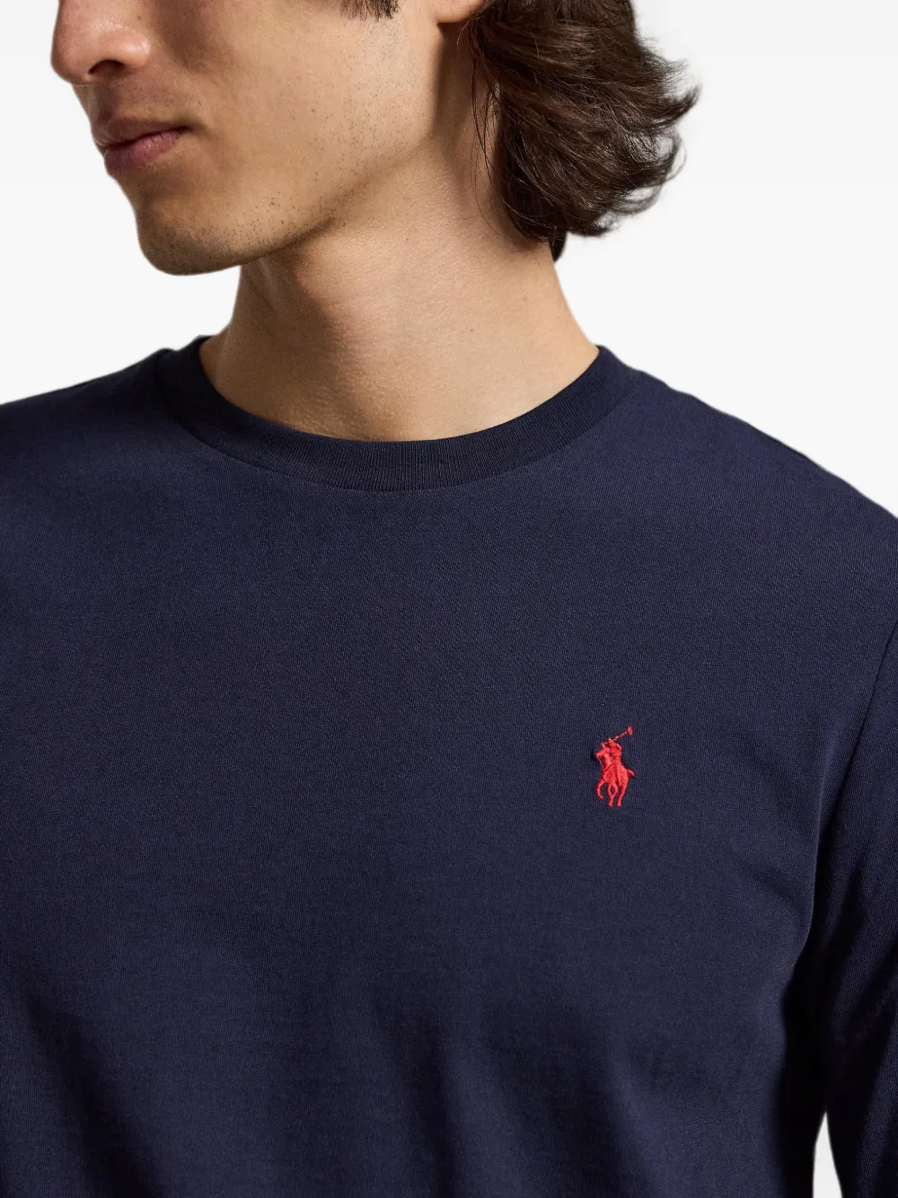 Polo Ralph Lauren Custom Slim Fit jersey T-shirt Blauw