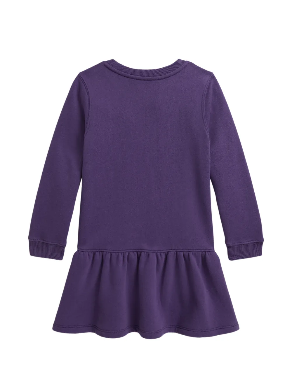 POLO RALPH LAUREN KIDS Polo Bear jurk met ruches Paars