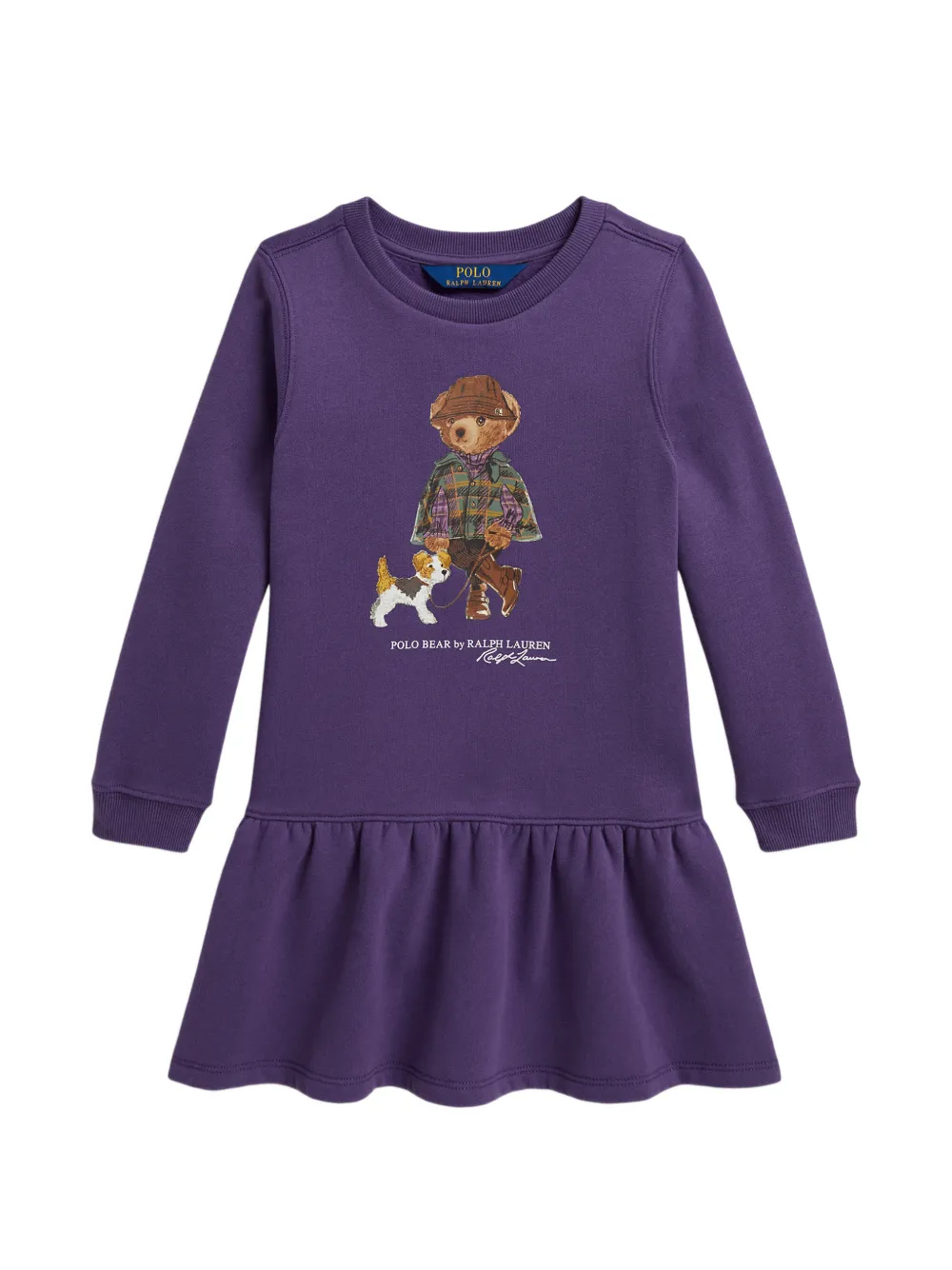 POLO RALPH LAUREN KIDS Abito Polo Bear con ruches - Viola