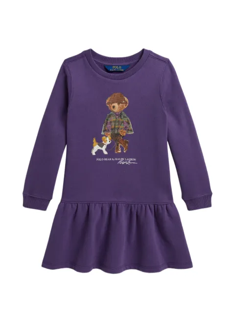 POLO RALPH LAUREN KIDS Polo Bear ruffled dress