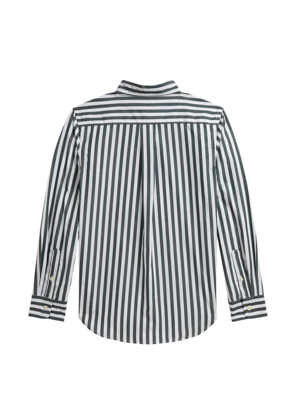 POLO RALPH LAUREN KIDS Gestreept katoenen popeline shirt Wit