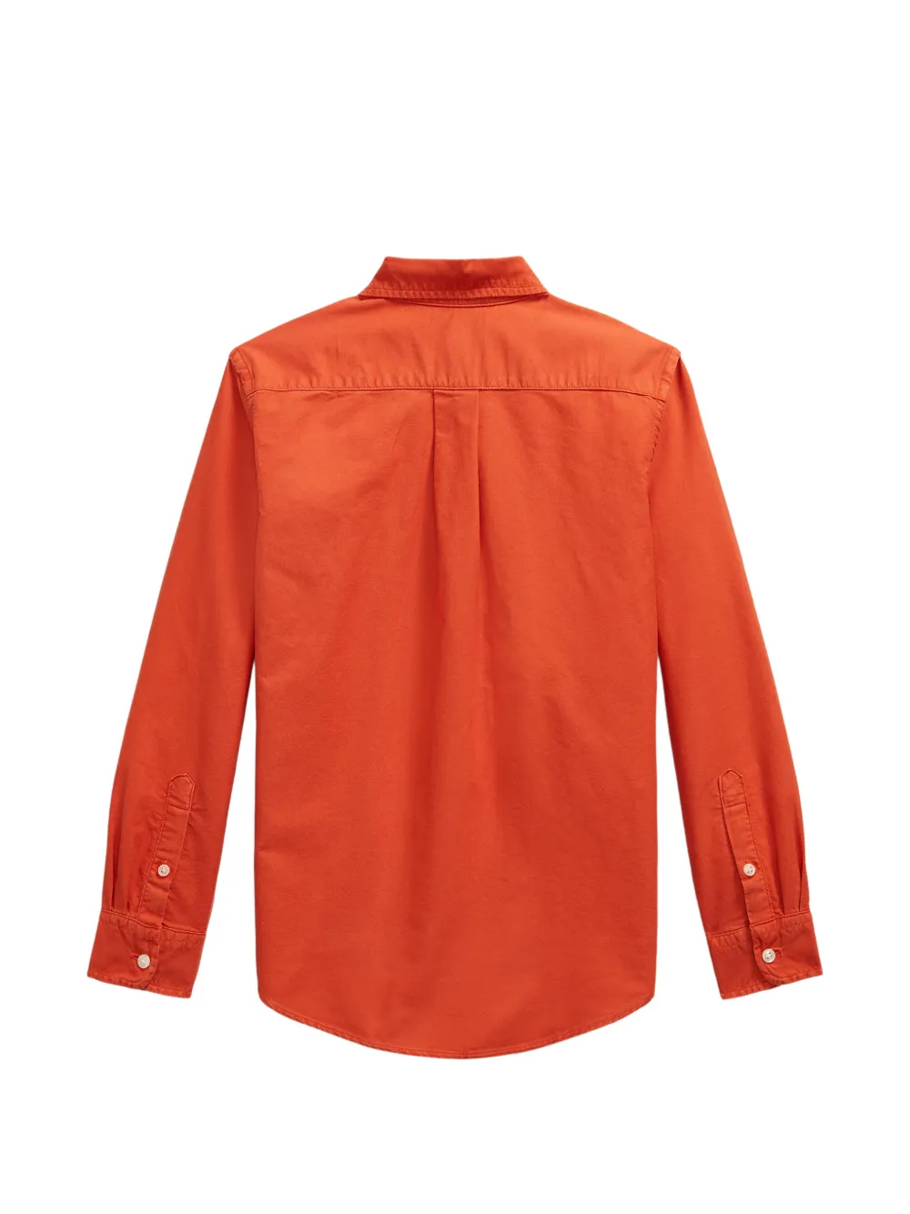 POLO RALPH LAUREN KIDS Shirt met geborduurde pony en geverfd effect Oranje