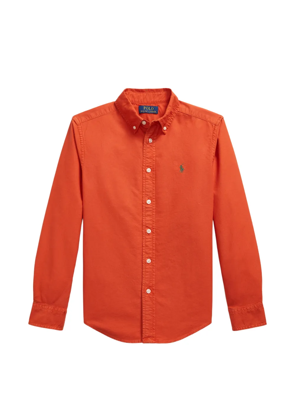 POLO RALPH LAUREN KIDS Camicia con ricamo Pony - Arancione