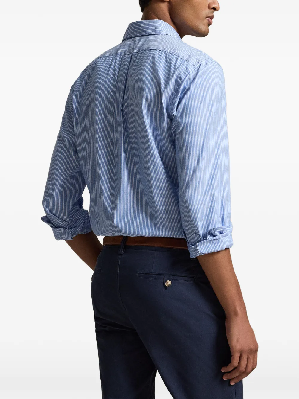 Polo Ralph Lauren Oxford gestreept overhemd met stretch Blauw