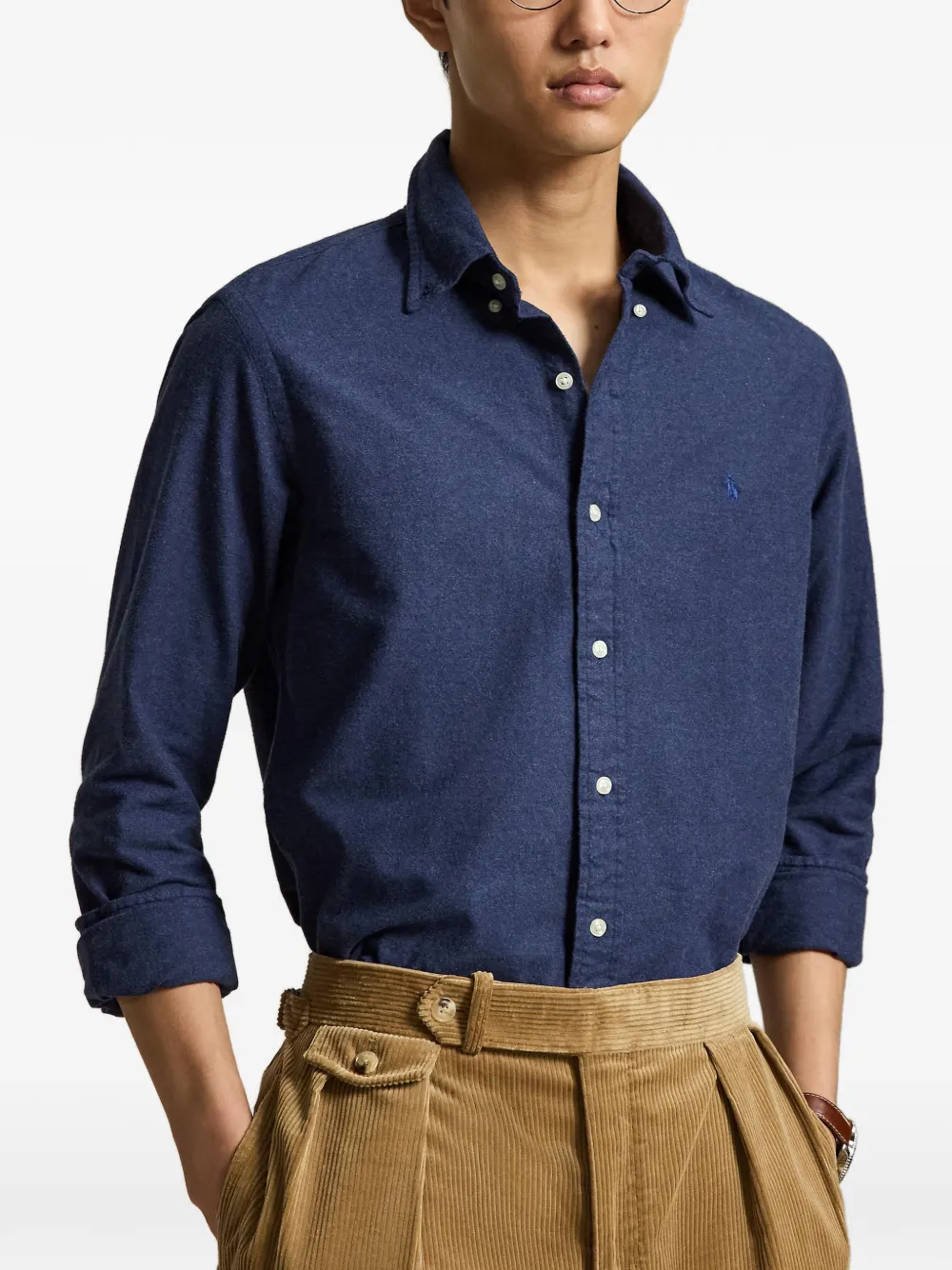 Polo Ralph Lauren Custom-Fit Oxford overhemd met kraag Blauw