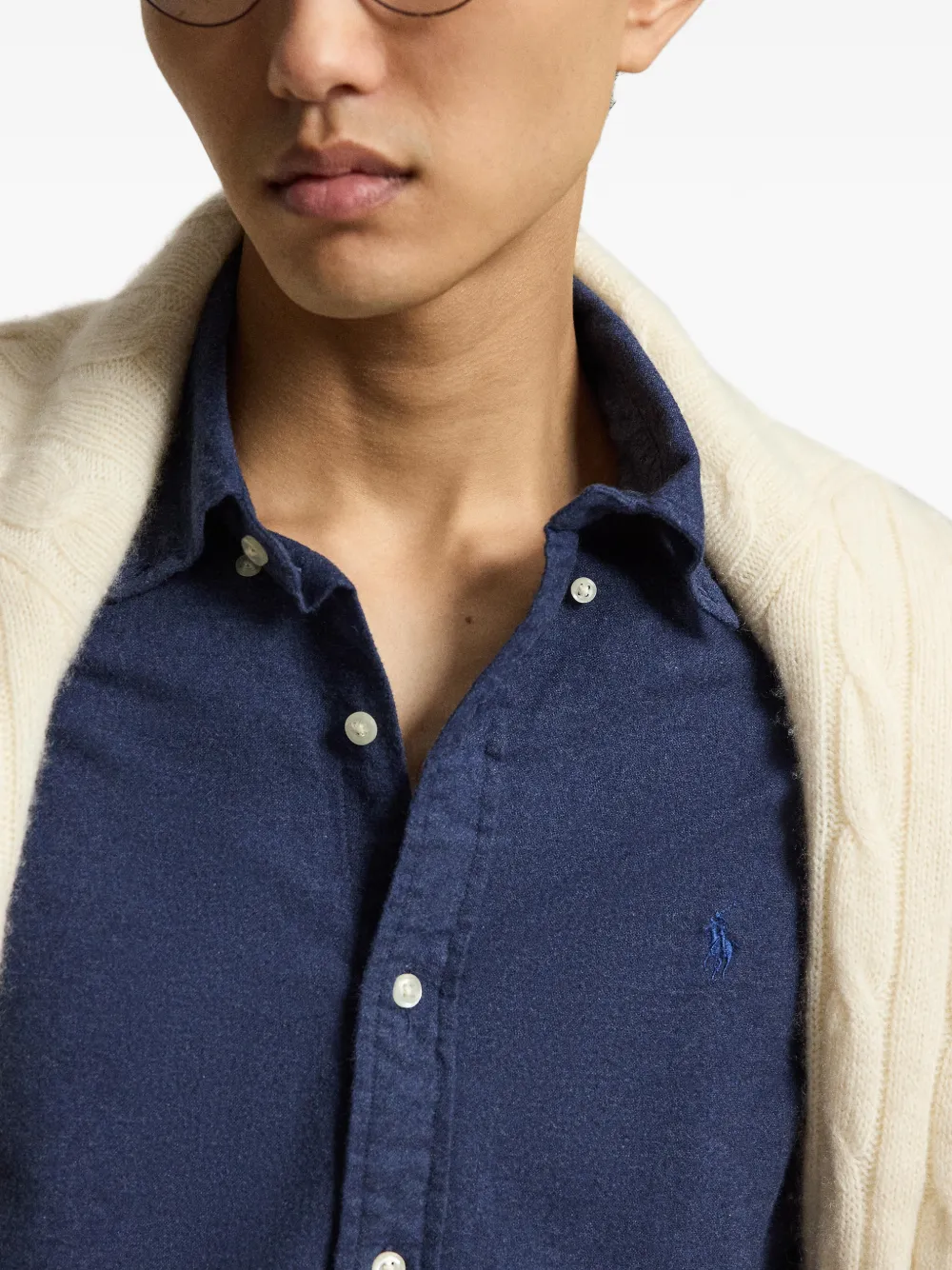 Polo Ralph Lauren Custom-Fit Oxford overhemd met kraag Blauw