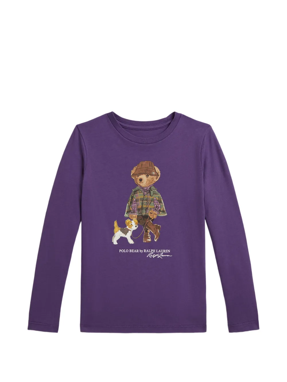 POLO RALPH LAUREN KIDS T-shirt Polo Bear a maniche lunghe - Viola