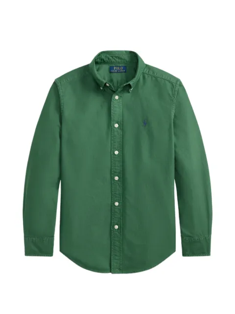 POLO RALPH LAUREN KIDS garment-dyed cotton Oxford shirt