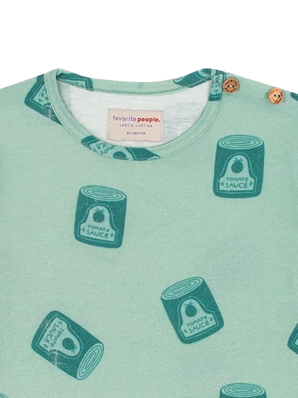 Favorite People Pomodoro T-shirt met print Groen