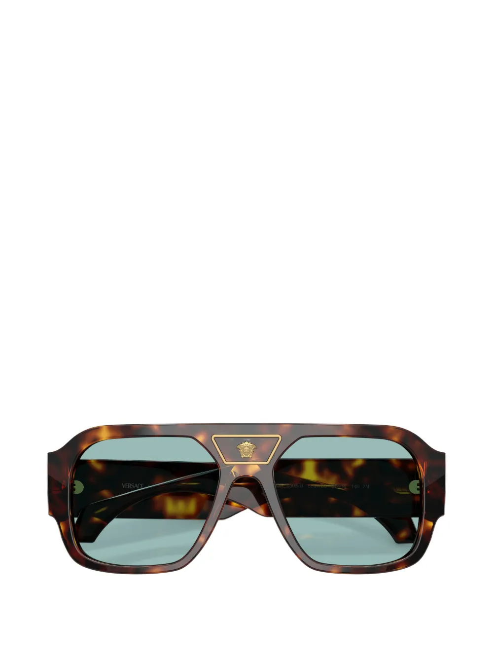 Versace Eyewear Zonnebril met vierkant montuur Bruin