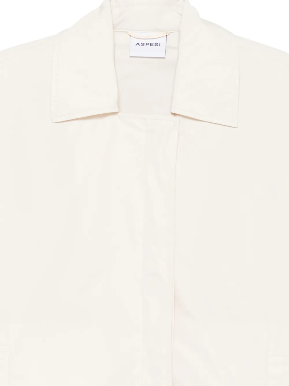 ASPESI Jack met verborgen sluiting en korte mouwen Beige