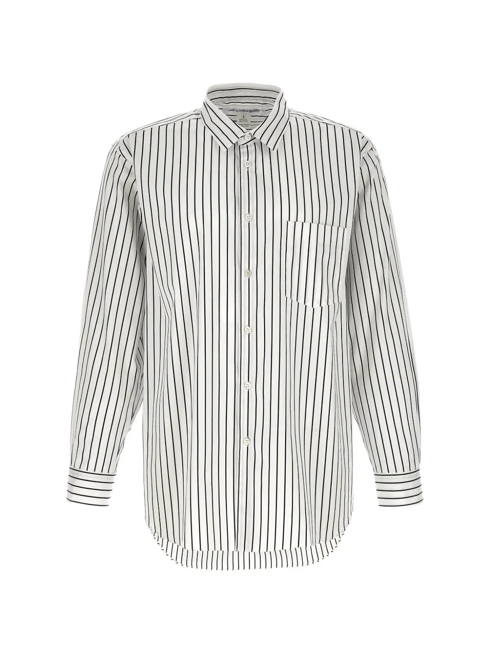 Comme Des Garçons Shirt striped patch-pocket shirt - Weiß