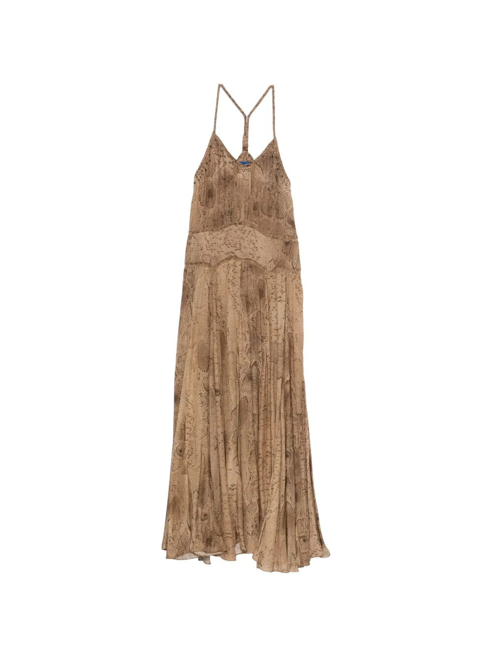 Mes Demoiselles snake-print maxi dress - Toni neutri