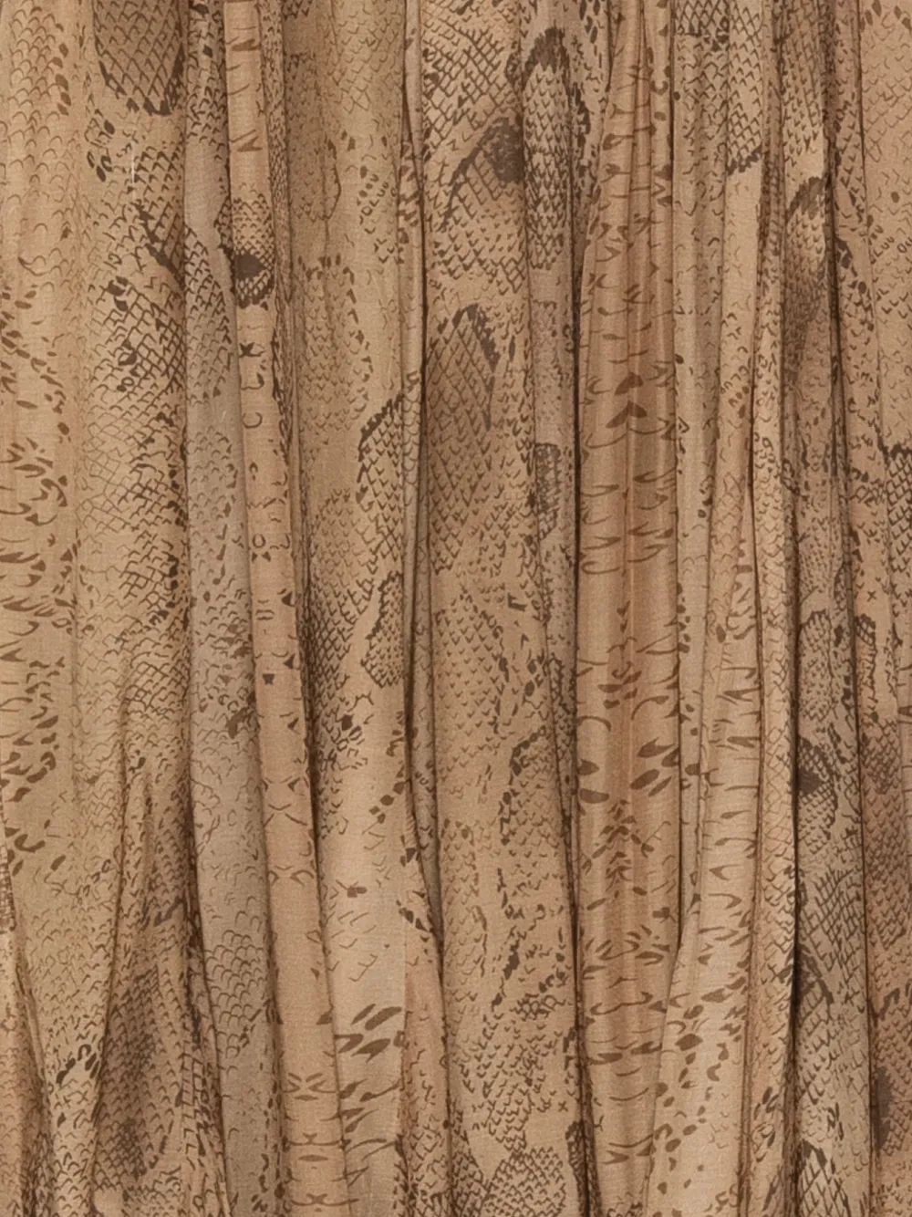 Mes Demoiselles Maxi-jurk met slangenprint Beige
