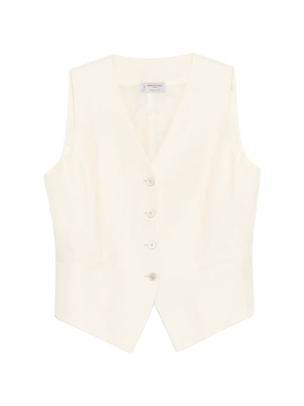Alberto Biani V-neck button waistcoat - Nude