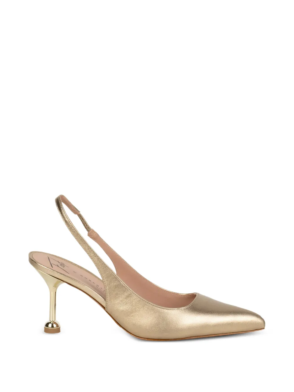 Roberto Festa Metallic slingbacks pumps Goud