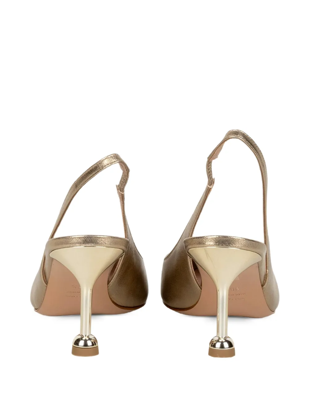 Roberto Festa Metallic slingbacks pumps Goud