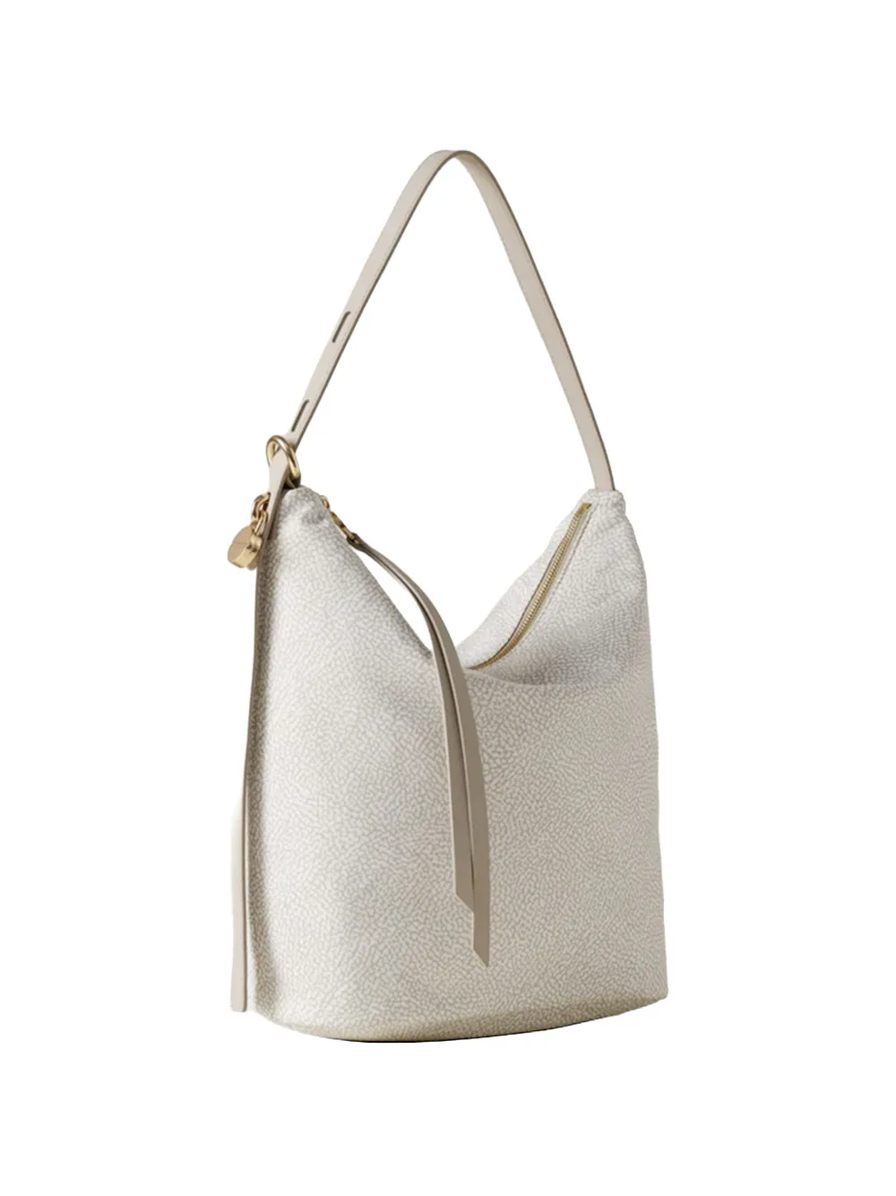 Borbonese Medium Prive Shoulder Bag In Neutral