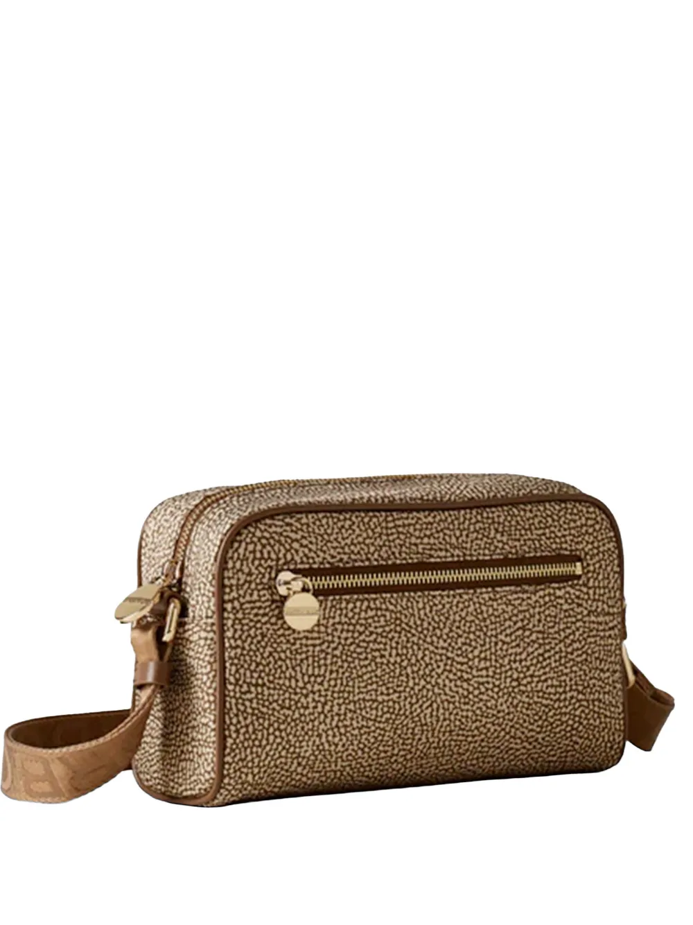 Borbonese Pebbled-pattern Shoulder Bag In Neutral